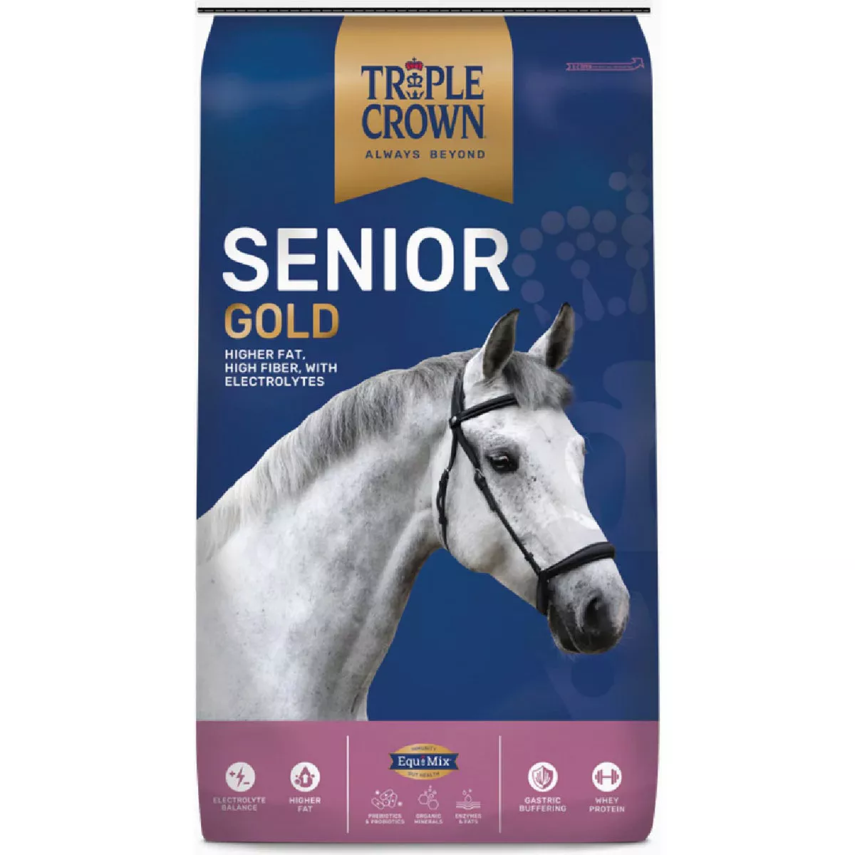 Triple Crown 50 Lb. Senior Gold Textured Horse Feed