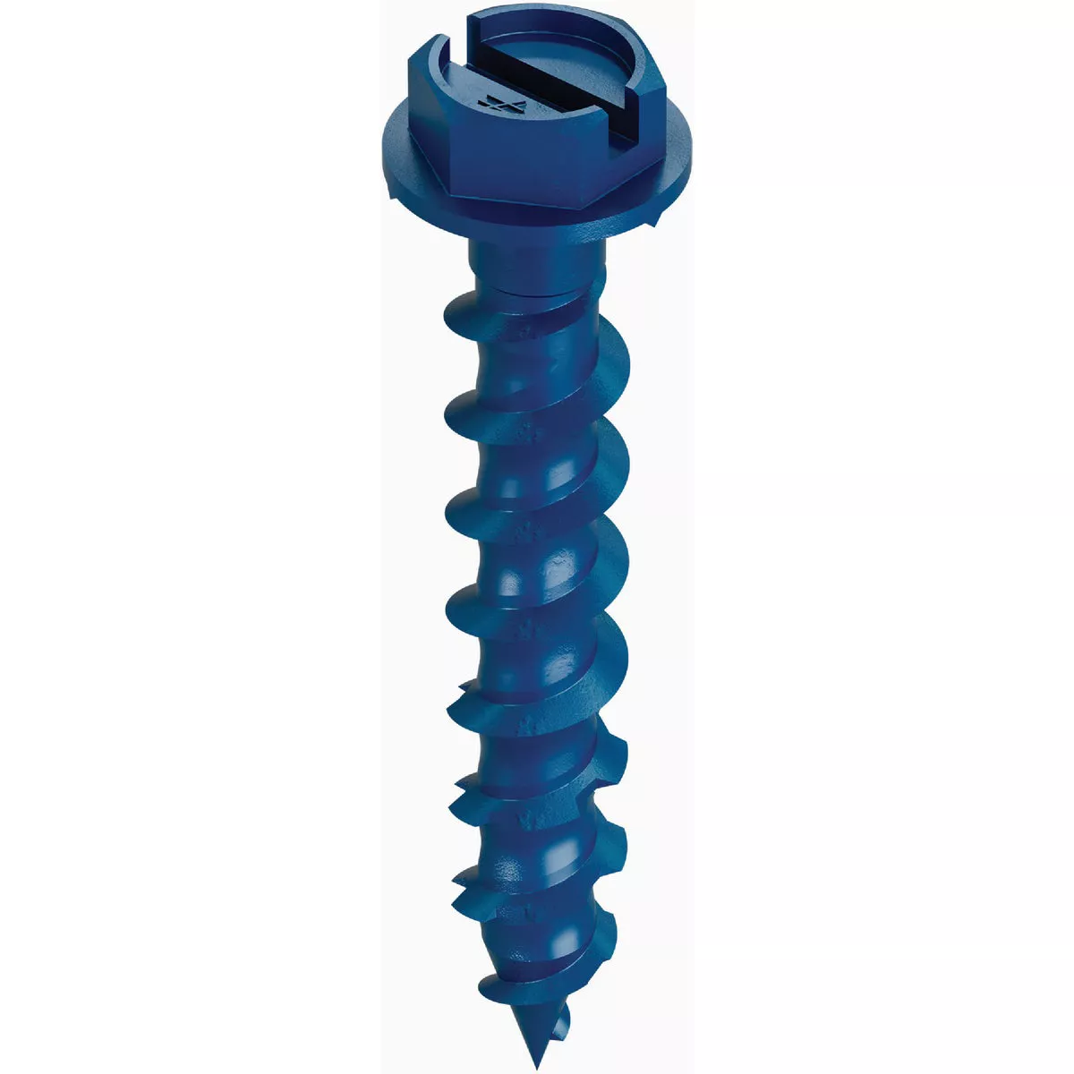 Simpson Strong-Tie Titen Turbo 3/16 In. x 1-1/4 In. Hex Head Blue Masonry and Concrete Screw (100 Ct.)-