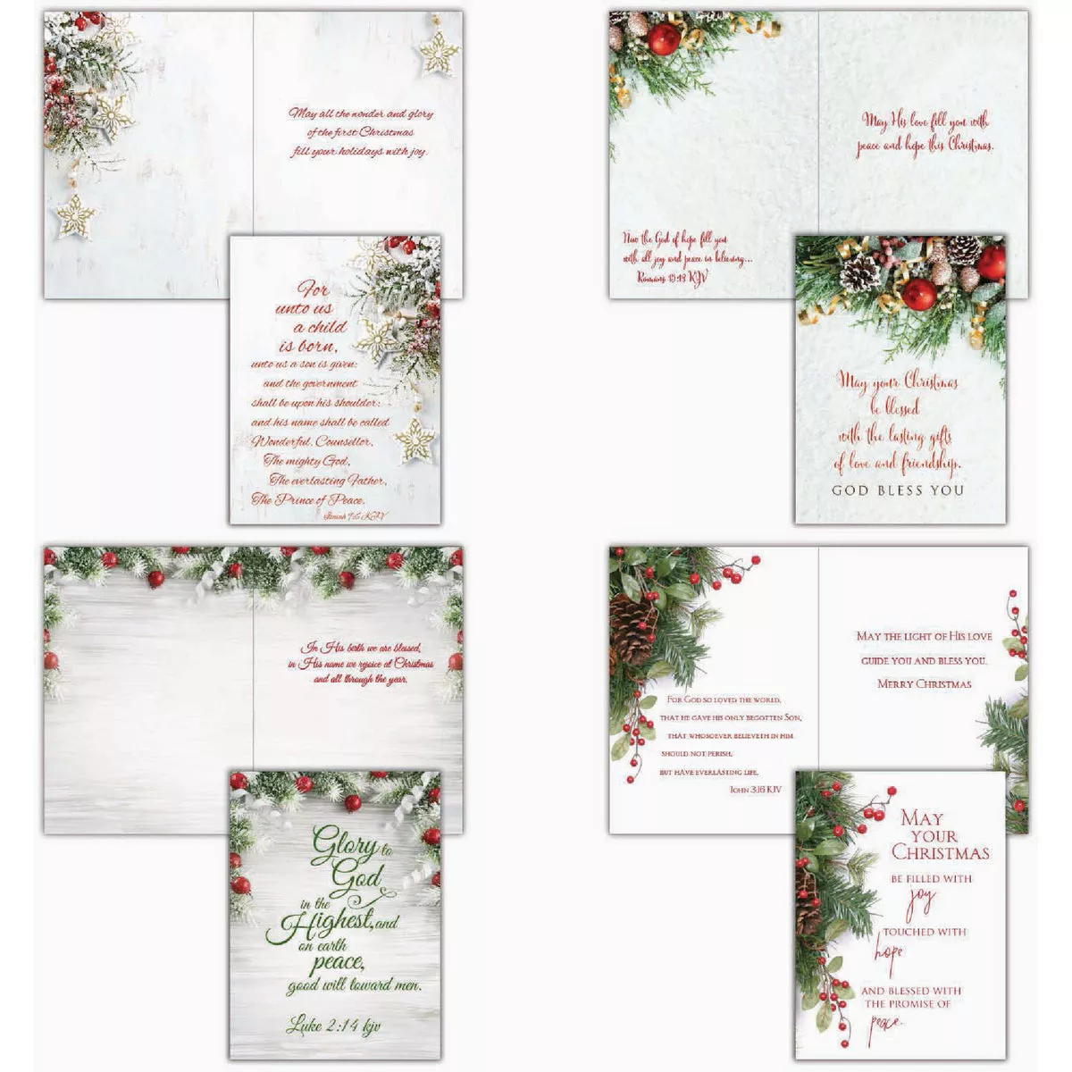 Shared Blessings Garland Christmas Card (12-Count)