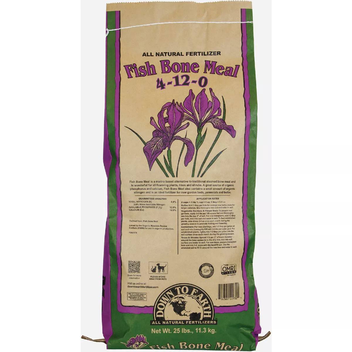 Down To Earth 25 Lb. Fish Bone Meal