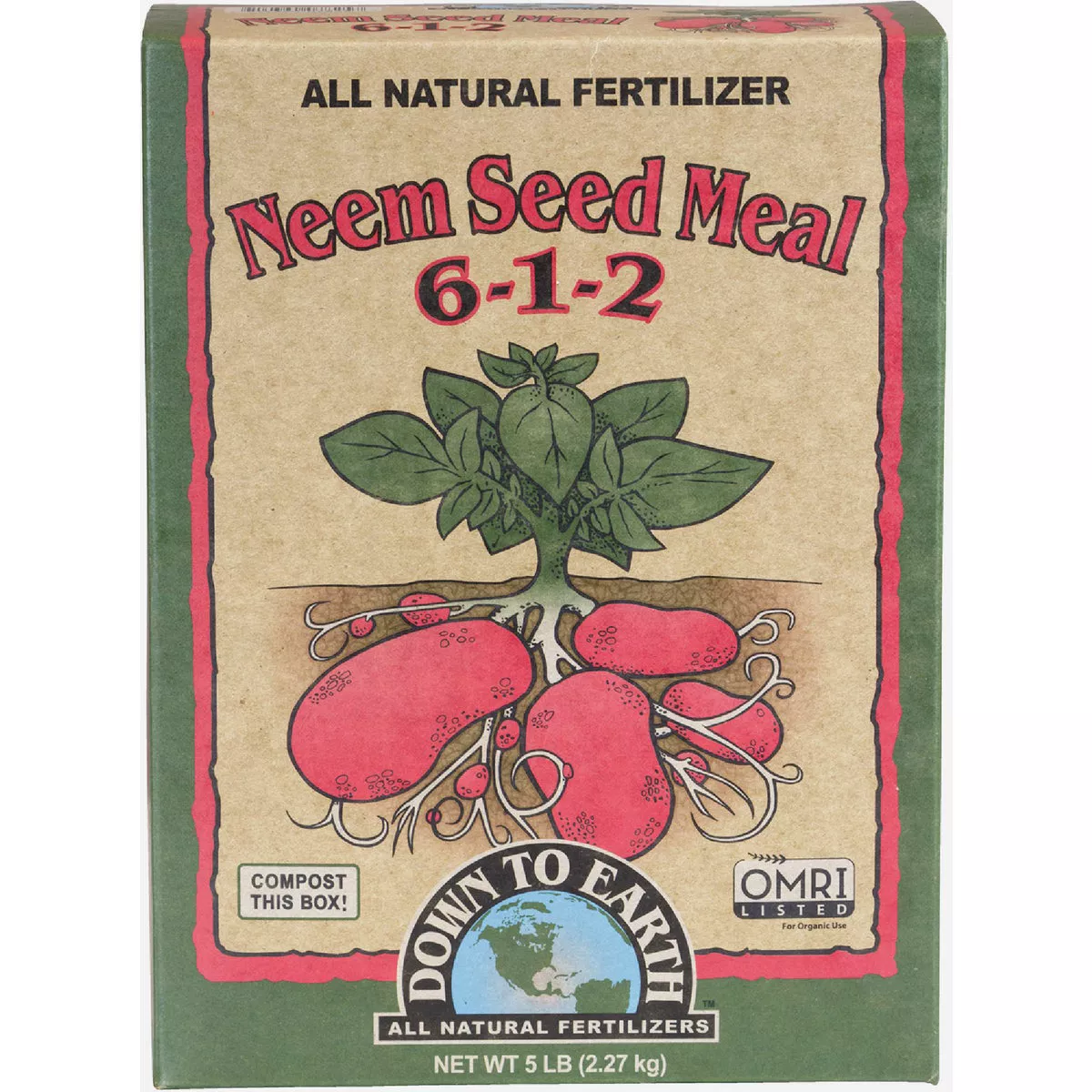 Down To Earth 5 Lb. 6-1-2 Neem Seed Meal
