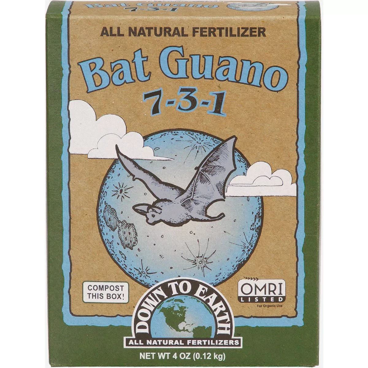 Down To Earth 4 Oz. 7-3-1 Bat Guano