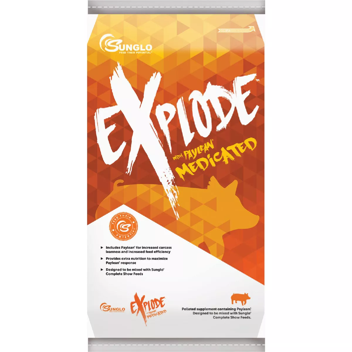 Sunglo Explode Supplement for Show Pigs, 25 Lb.