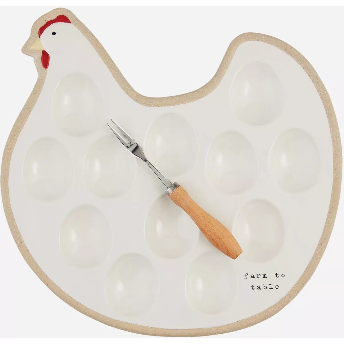 Mudpie Hen Deviled Egg Plate Set