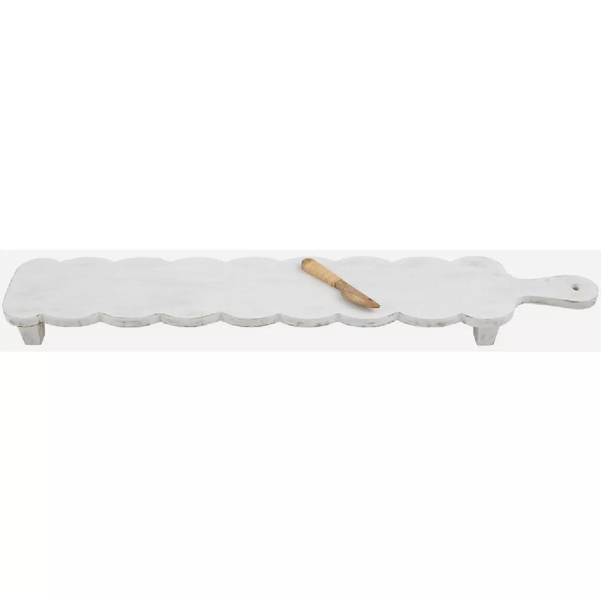Mudpie Scalloped Long Board With Spreader Set
