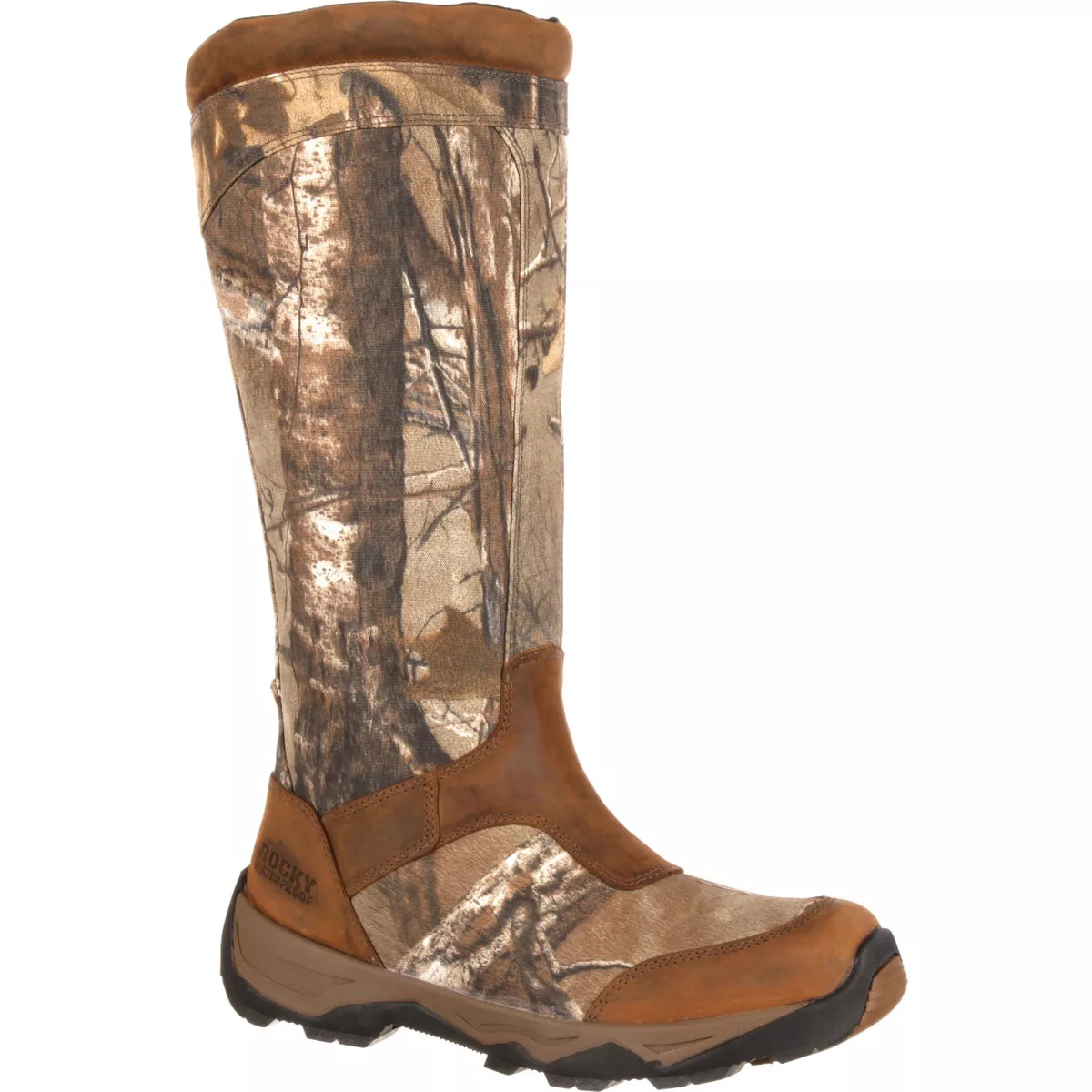 Rocky Men's Size 12 Wide Retraction Water and Snake Proof Side Zip Hunting Boots