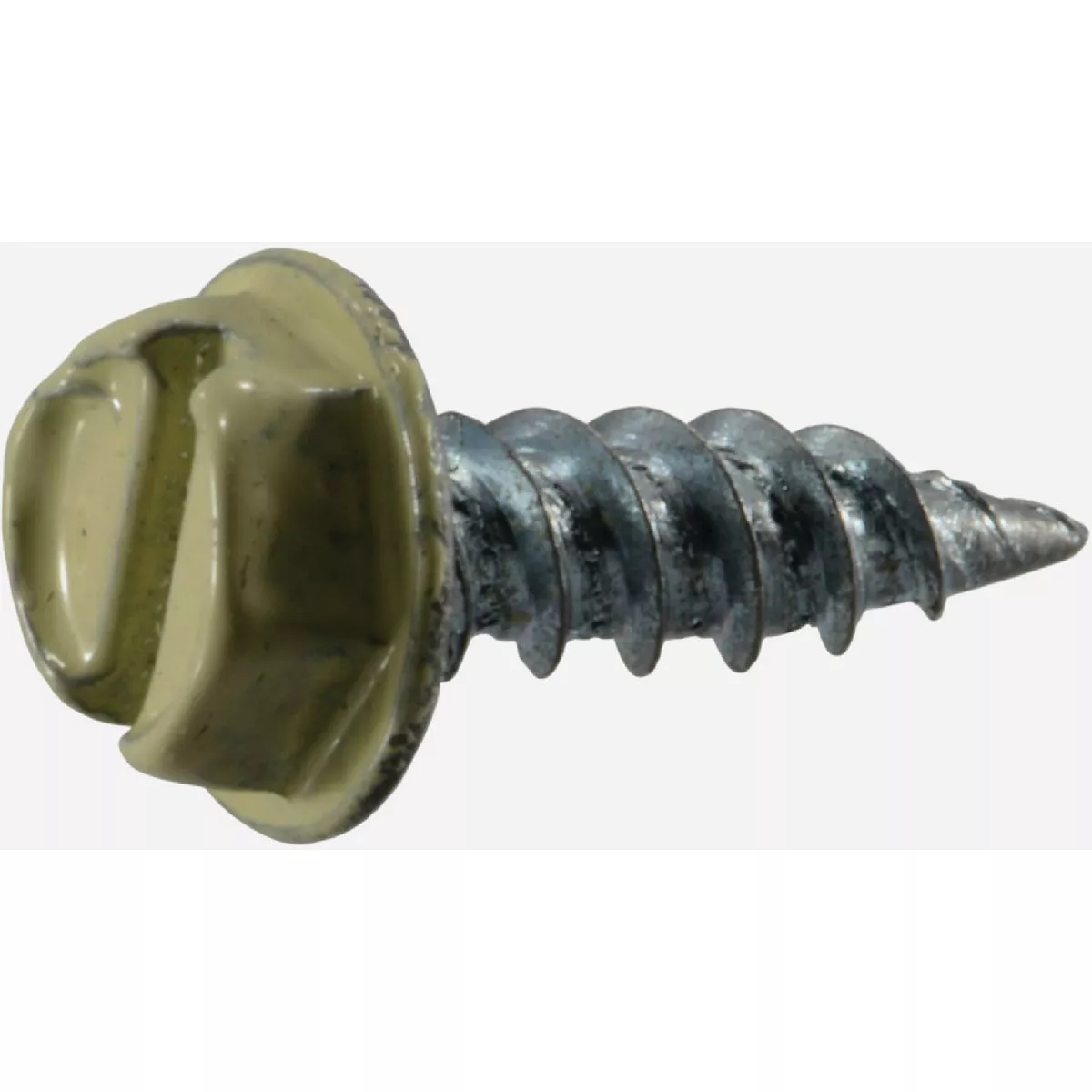 Midwest Fastener #7 x 1/2 In. Beige Painted Zinc Plated Steel Slotted Hex Washer Head Gutter Screws
