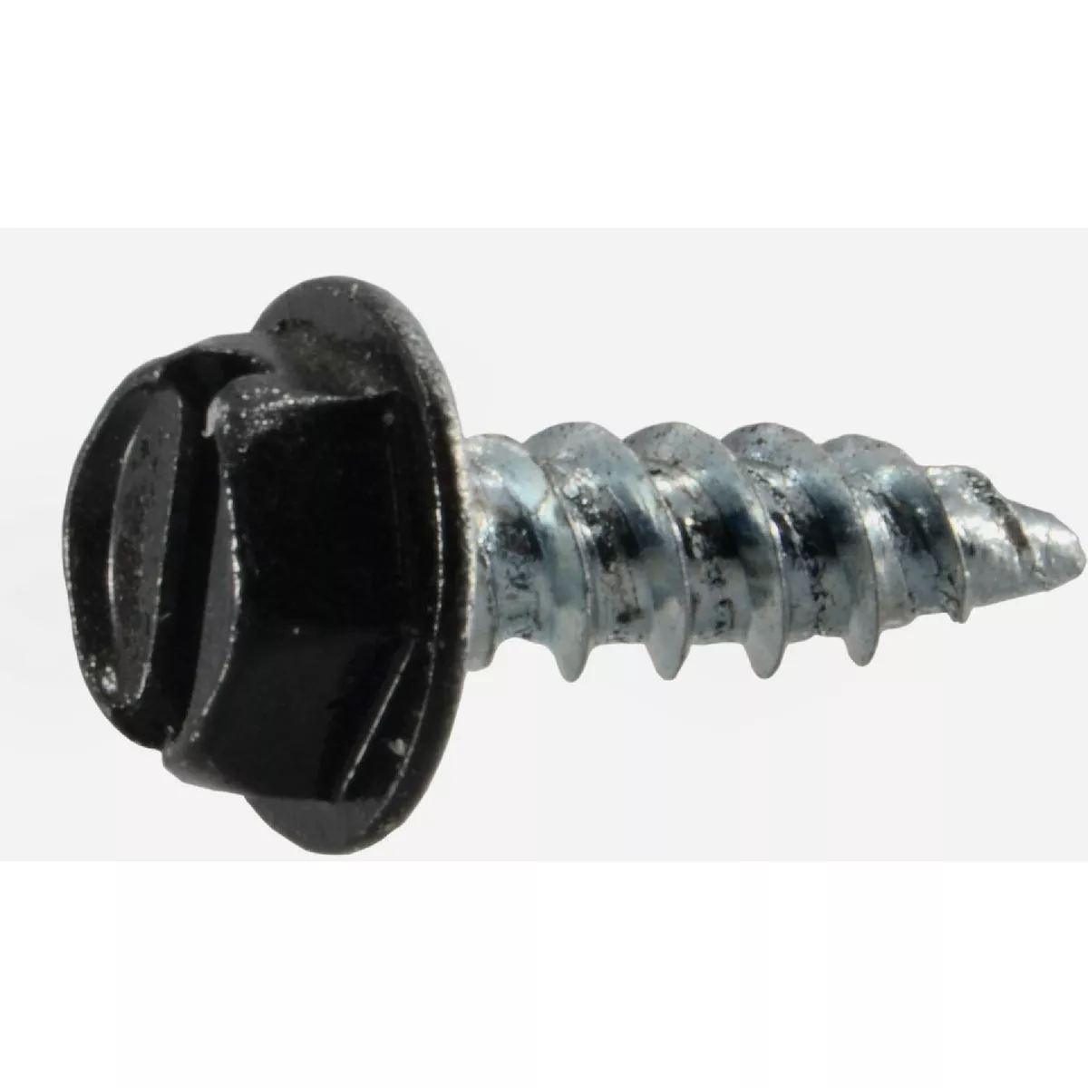 Midwest Fastener #7 x 1/2 In. Black Painted Zinc Plated Steel Slotted Hex Washer Head Gutter Screws (80 Ct.) - photo 2
