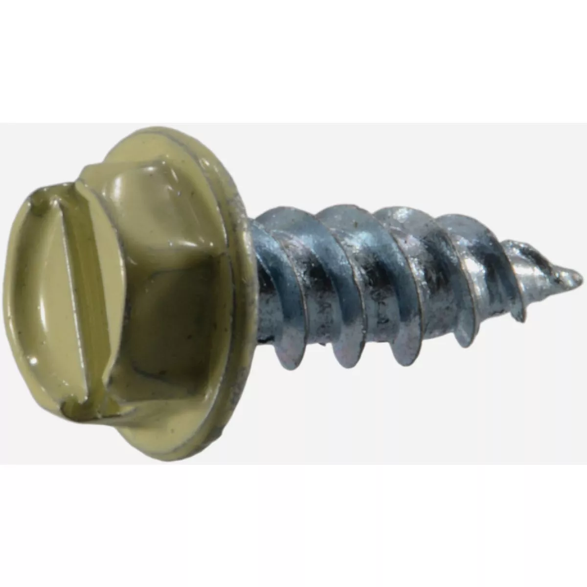 Midwest Fastener #8 x 1/2 In. Beige Painted Zinc Plated Steel Slotted Hex Washer Head Gutter Screws