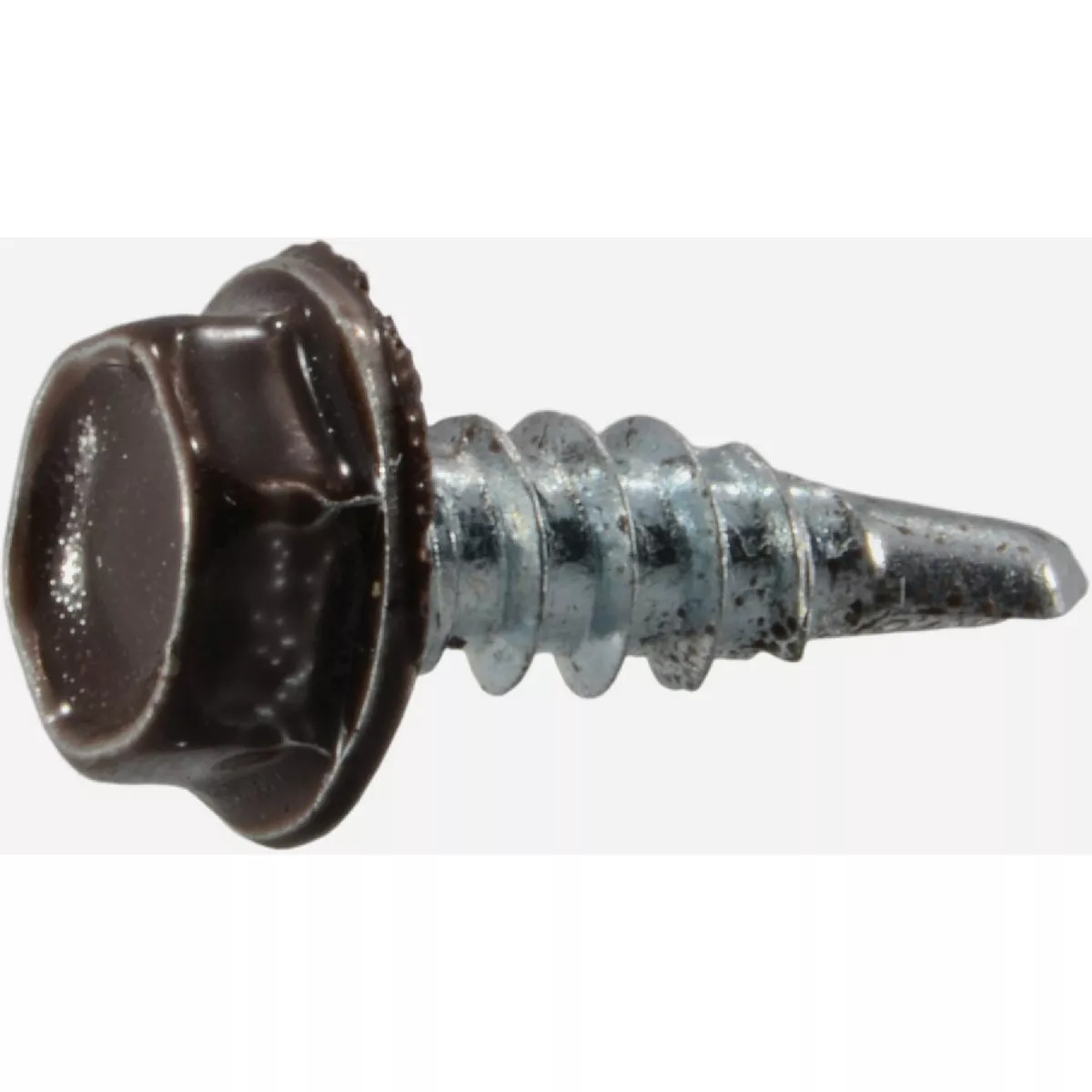 Midwest Fastener #8 x 1/2 In. Brown Painted Zinc Plated Steel Hex Washer Head Gutter Screws (60 Ct.)