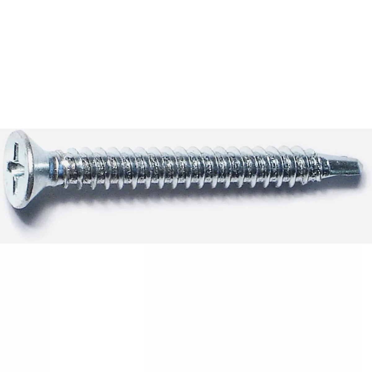 Midwest Fastener #8-18 x 1-1/2 In. Zinc Plated Steel Phillips Flat Head Self-Drilling Screws - photo 2