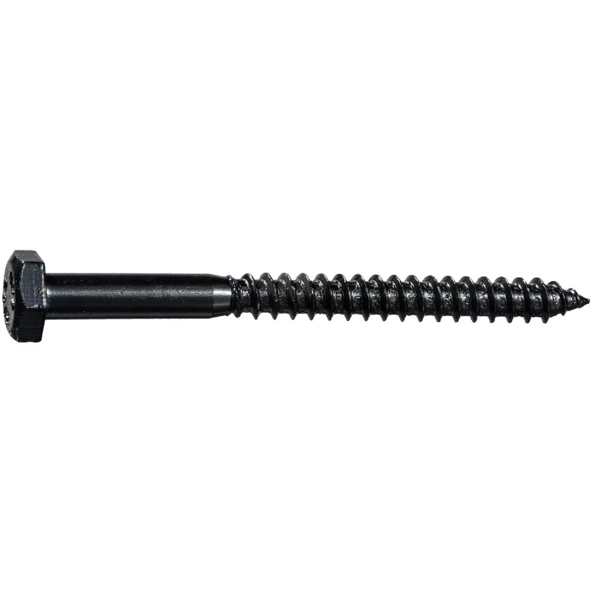 Midwest Fastener 1/4 In. x 3 In. Black E-Coated Grade 2 / A307 Steel Hex Head Lag Screws (6 Ct.)-