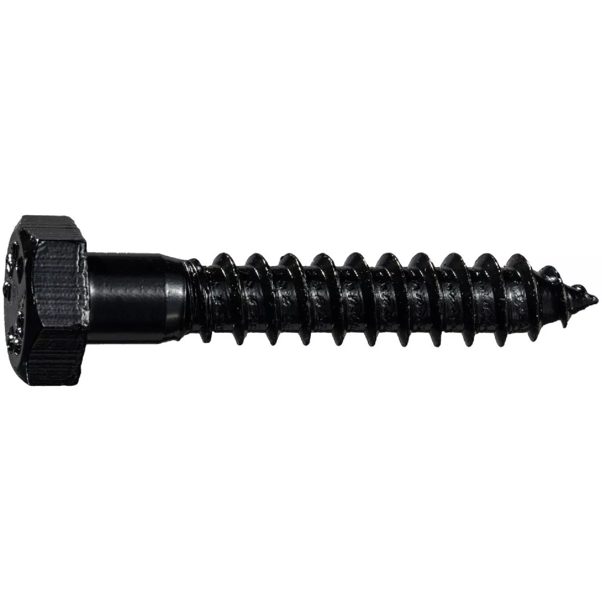 Midwest Fastener 5/16 In. x 1-3/4 In. Black E-Coated Grade 2 / A307 Steel Hex Head Lag Screws (6 Ct.)-