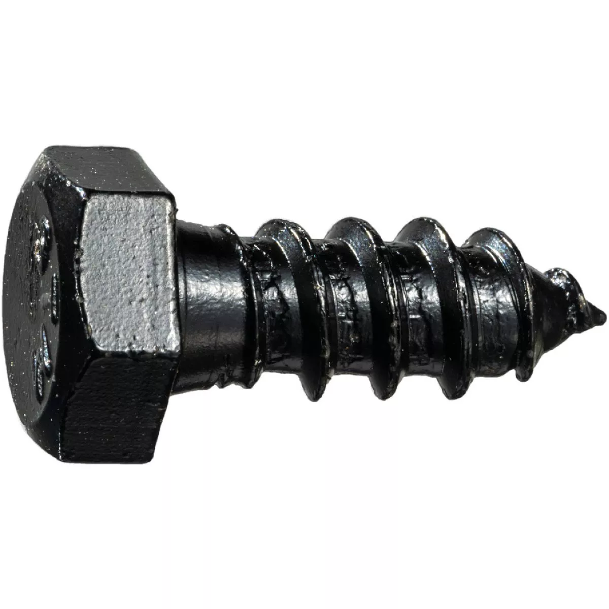 Midwest Fastener 3/8 In. x 1 In. Black E-Coated Grade 2 / A307 Steel Hex Head Lag Screws (6 Ct.)