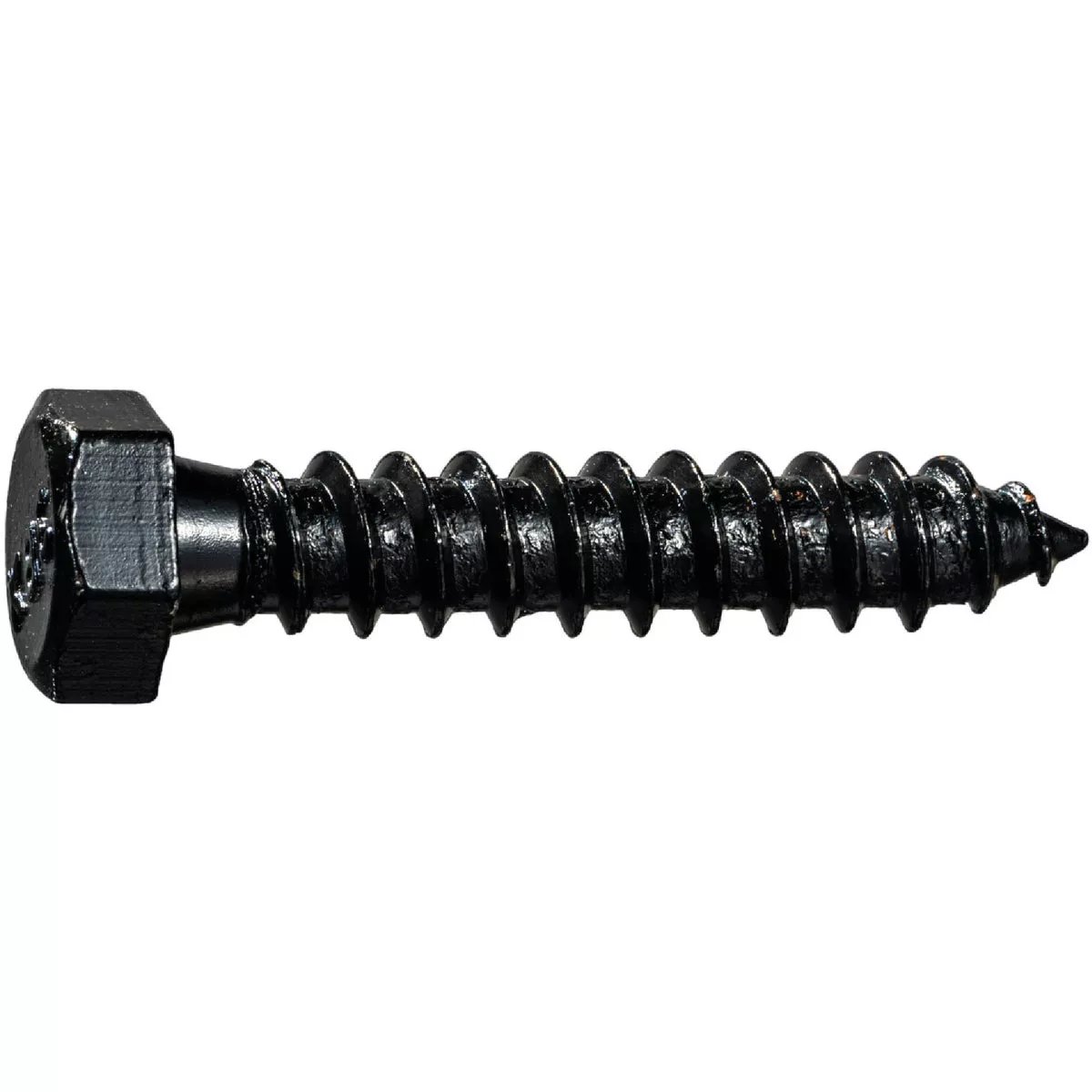 Midwest Fastener 3/8 In. x 2 In. Black E-Coated Grade 2 / A307 Steel Hex Head Lag Screws (4 Ct.)