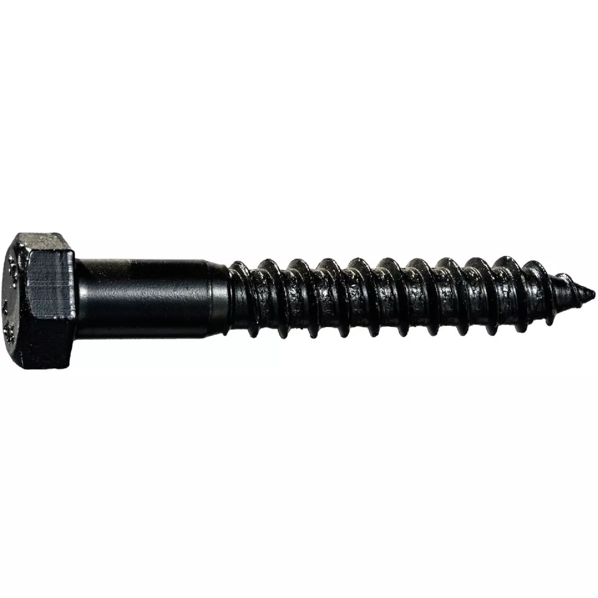 Midwest Fastener 3/8 In. x 2-1/2 In. Black E-Coated Grade 2 / A307 Steel Hex Head Lag Screws (3 Ct.)- - photo 2