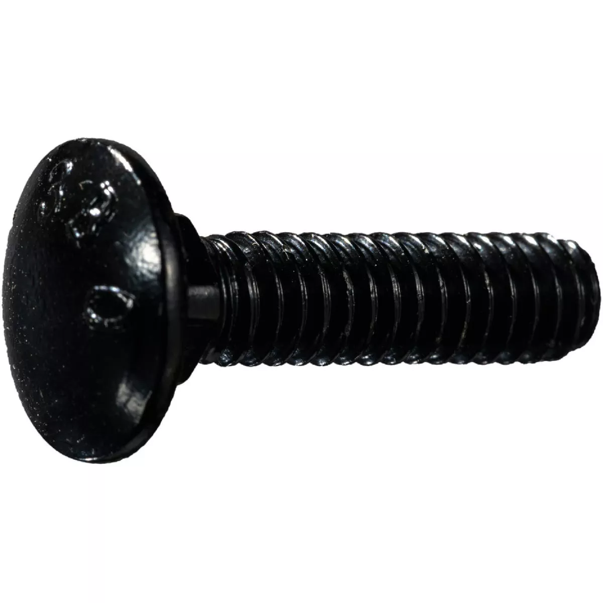 Midwest Fastener 1/4 In.-20 x 1 In. Black Coated Steel Coarse Thread Carriage Bolt