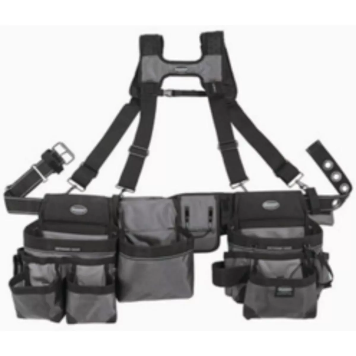 Bucket Boss 3-Bag Mullet Buster Tool Belt with Suspenders-