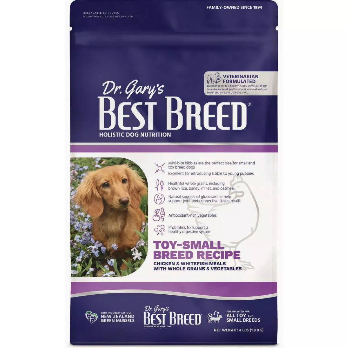 Dr. Gary's Best Breed 4 Lb. Toy-Small Breed Recipe Dry Dog Food