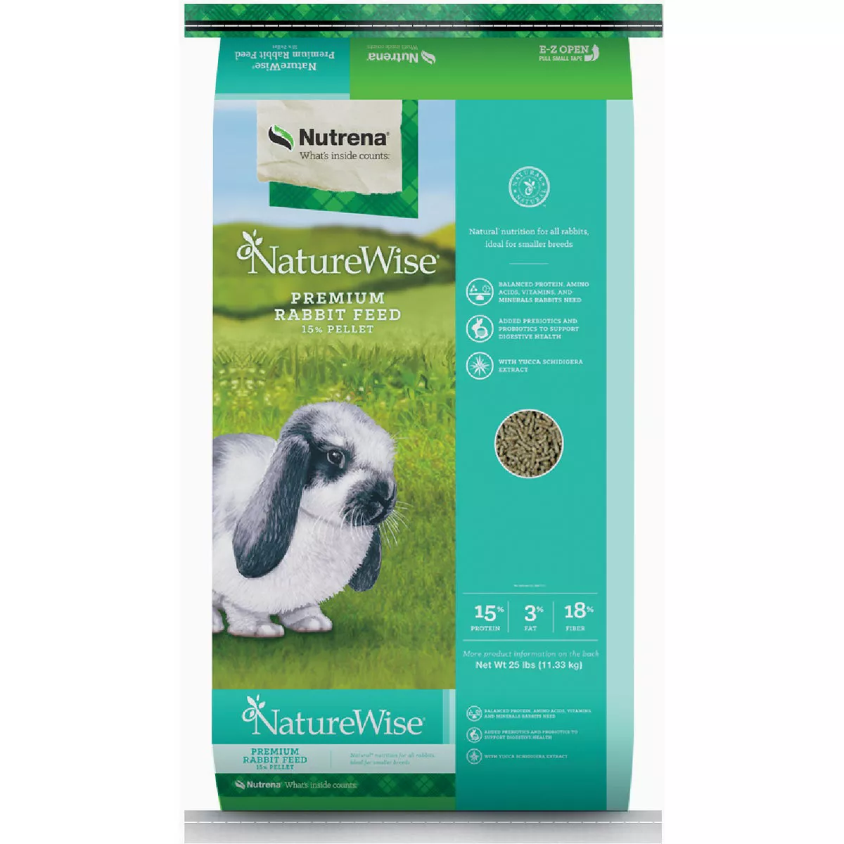 Nutrena NatureWise Pellet Rabbit Feed, 25 Lb.