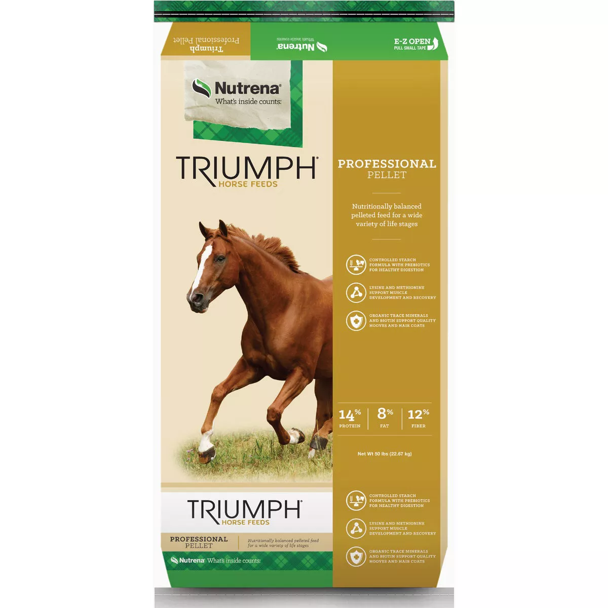 Nutrena Triumph Professional Pellet Horse Feed, 50 Lb.