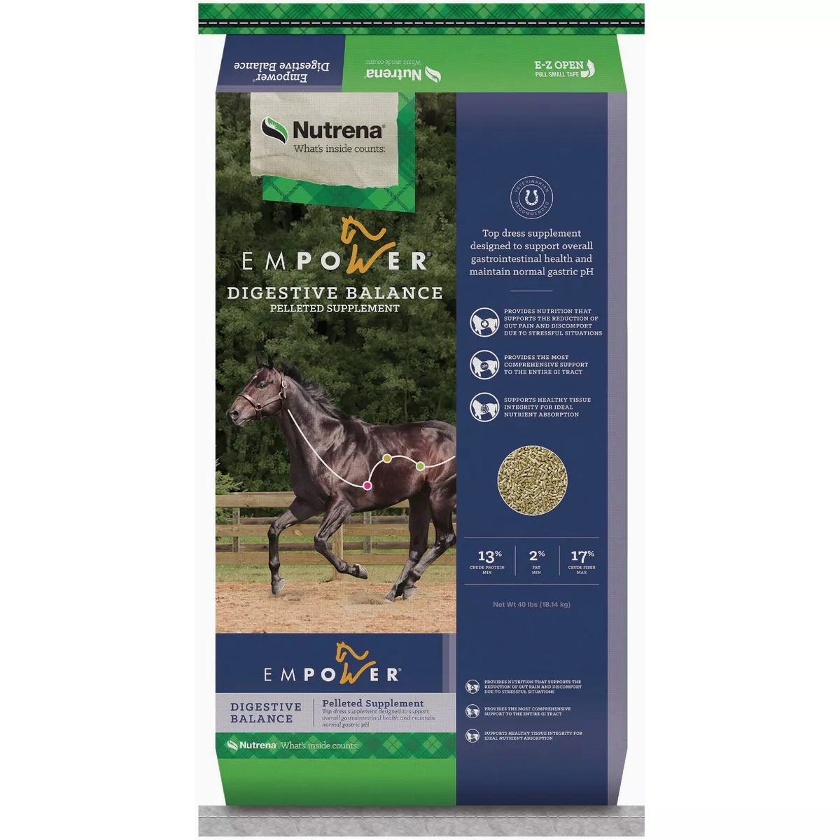 Nutrena Empower Digestive Balance Horse Feed, 40 Lb.