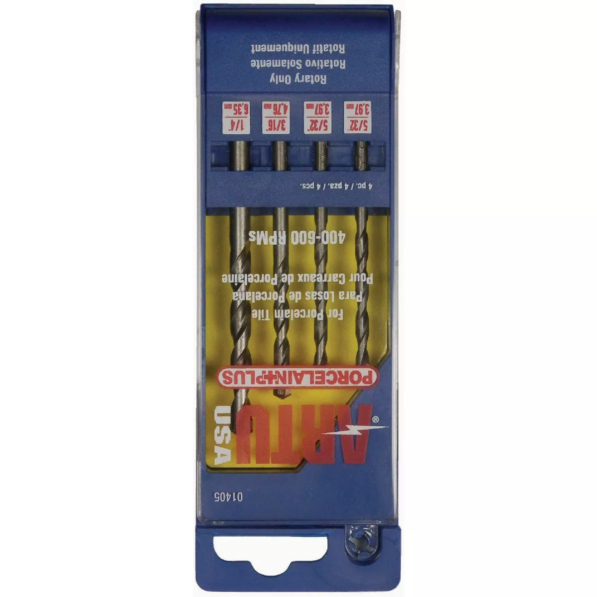 ARTU Porcelain Plus Glass & Tile Bit Set (4-Piece)