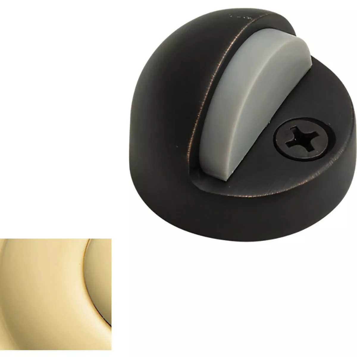 Baldwin Estate Series Half Dome Door Bumper 1.375" Height - Polished Brass