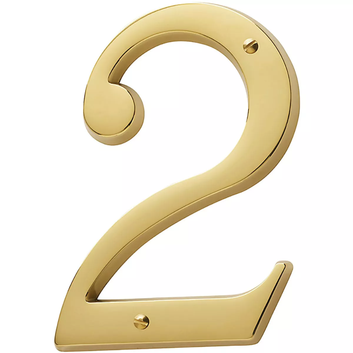Baldwin Estate Series House Number, 2 - Lifetime Polished Brass