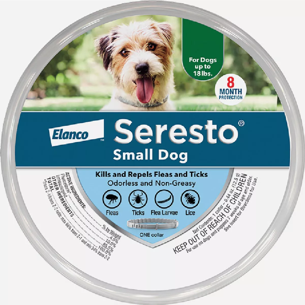 Seresto 8 Month Flea & Tick Collar For Small Dogs-