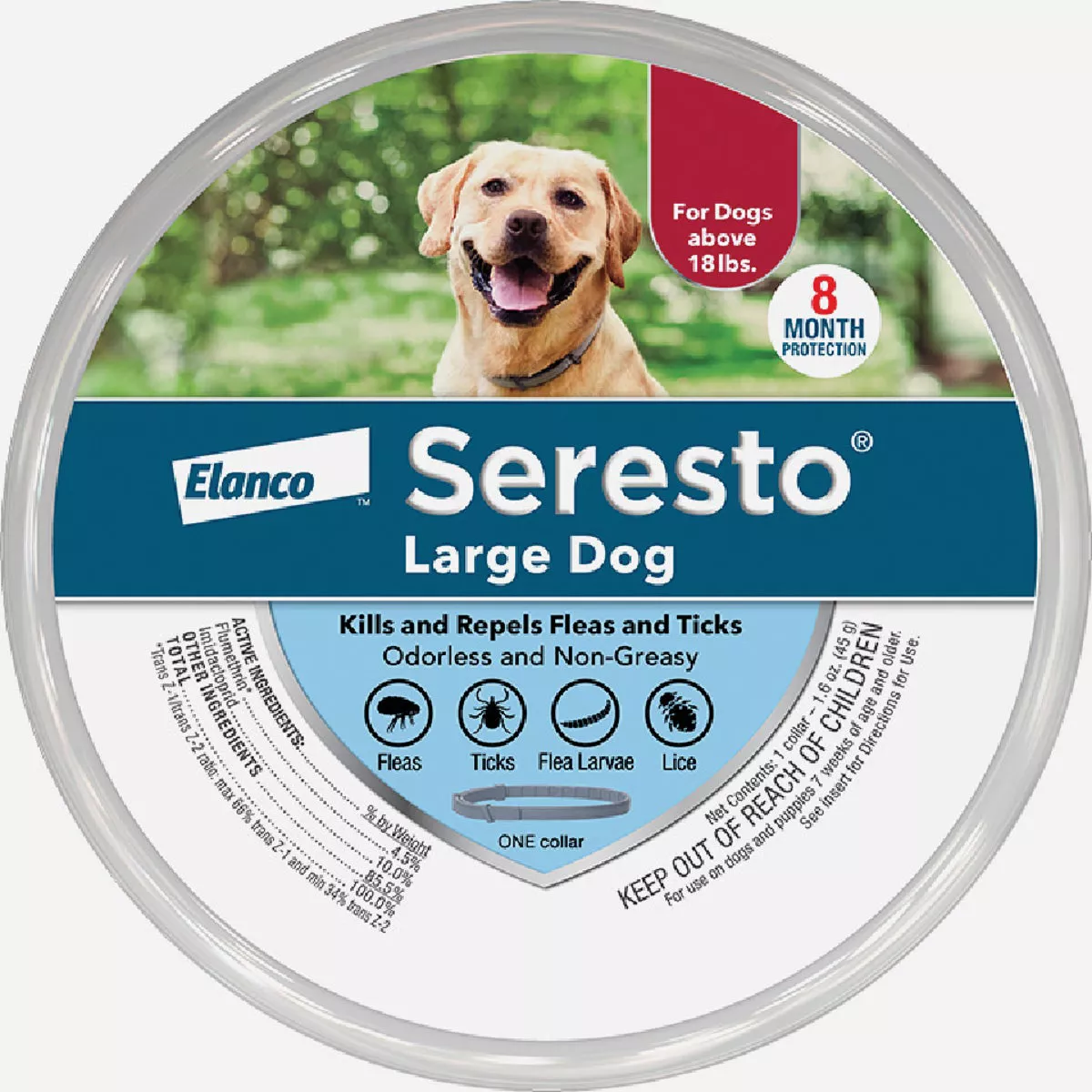 Seresto 8 Month Flea & Tick Collar For Large Dogs
