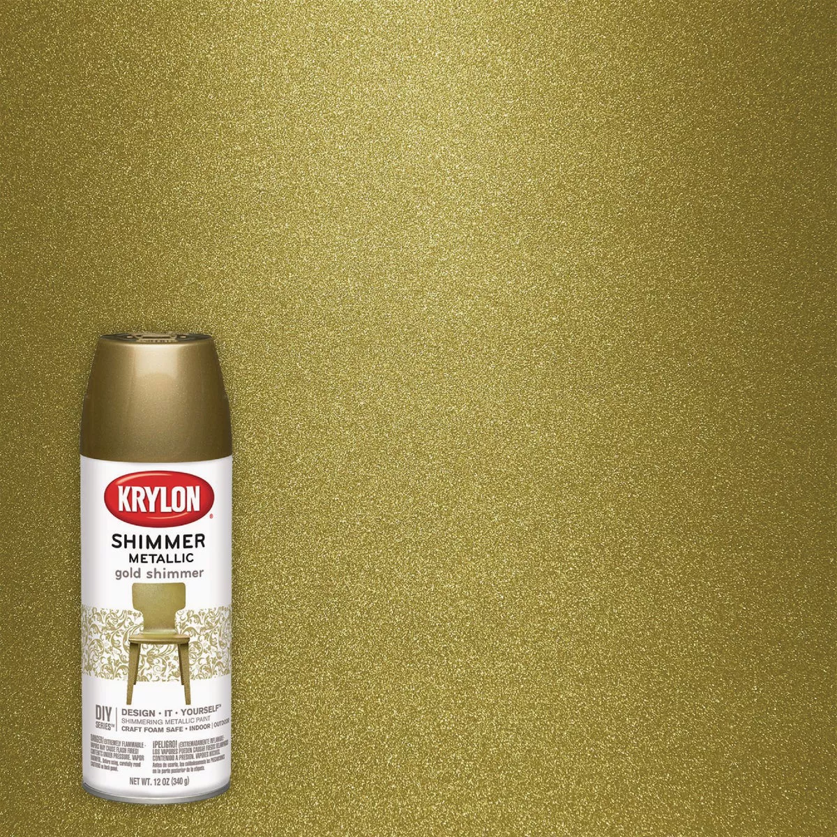 Krylon 12 Oz. Shimmer Metallic Spray Paint, Gold Shimmer