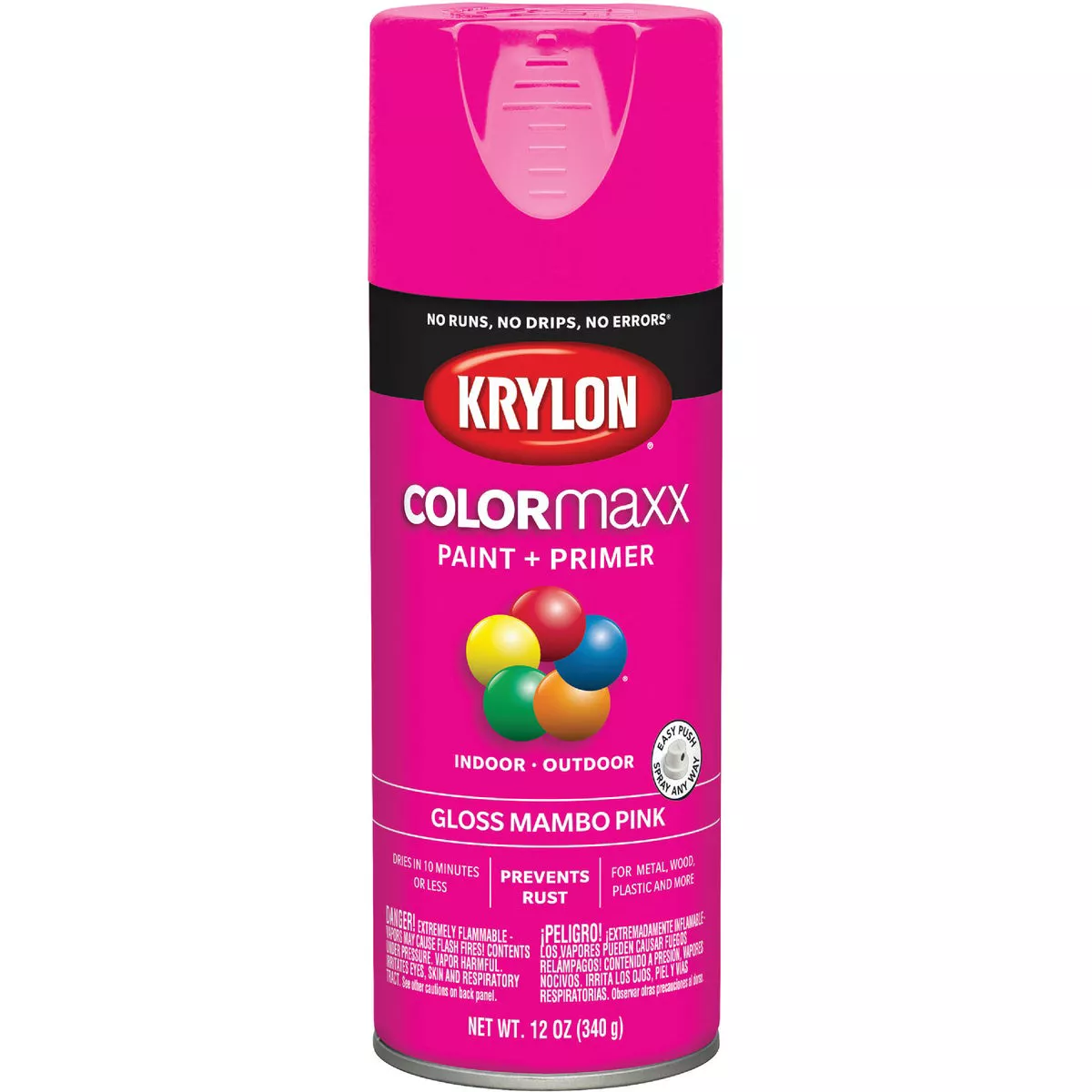 Krylon ColorMaxx Gloss Mambo Pink 12 Oz. Spray Paint