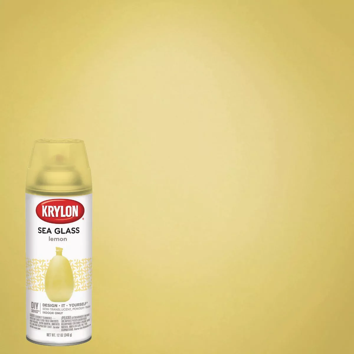 Krylon 12 Oz. Frosted Sea Glass Finish Spray Paint, Lemon