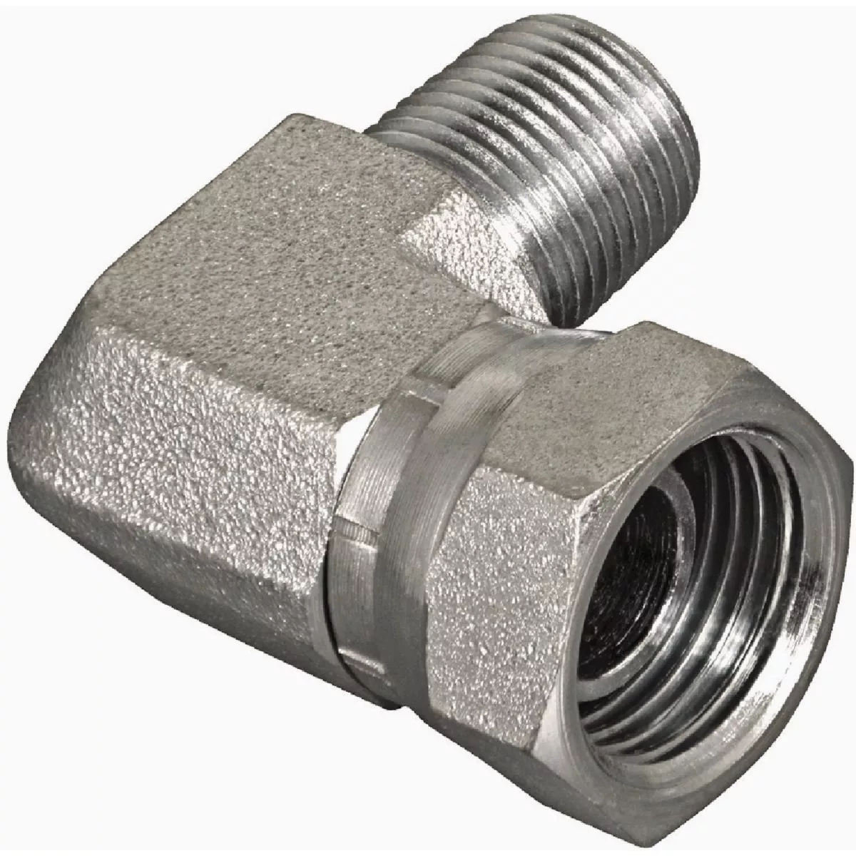 Apache 1/4 In. Male Pipe x 3/8 In. Female Pipe Swivel 90 Deg Adapter