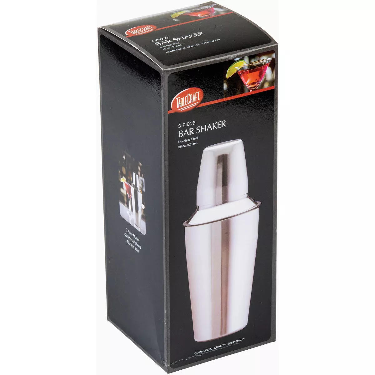 TableCraft 28 Oz. Stainless Steel Large Capacity Bar Shaker (3-Piece) - photo 2