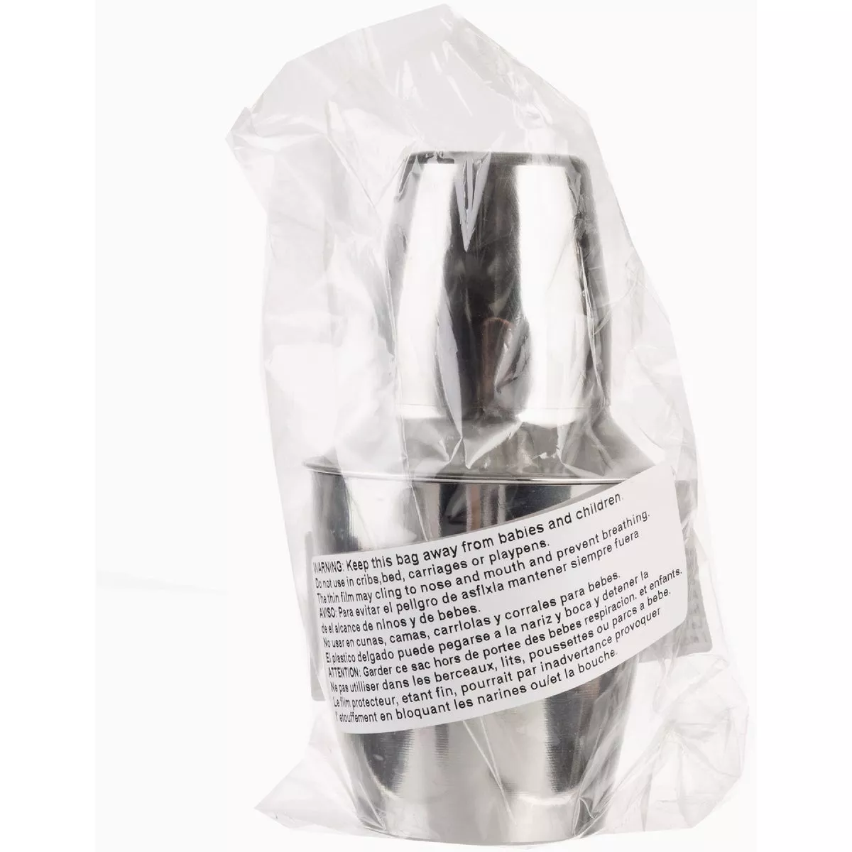 TableCraft 8 Oz. Stainless Steel Compact Bar Shaker (3-Piece) - photo 2