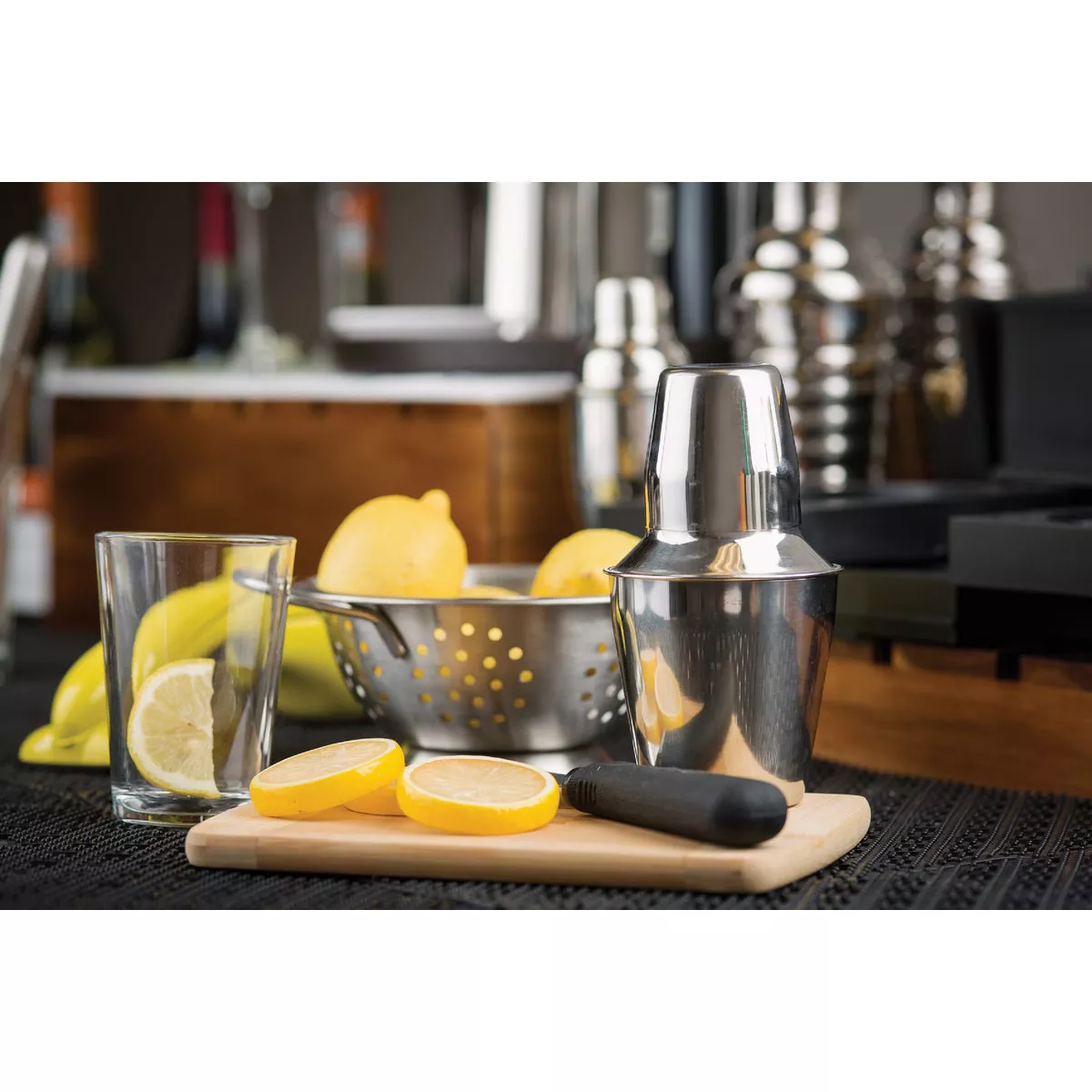 TableCraft 8 Oz. Stainless Steel Compact Bar Shaker (3-Piece) - photo 3