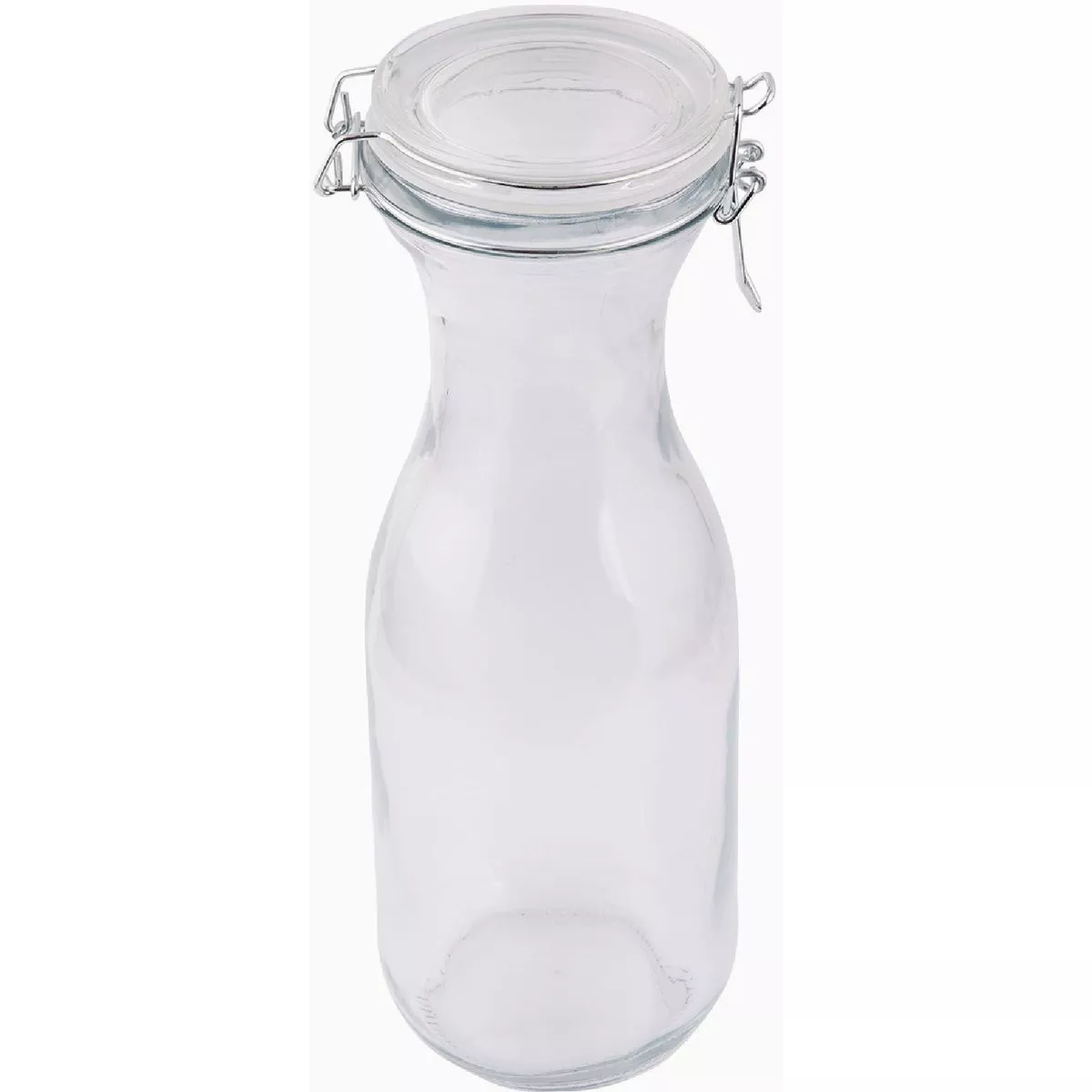 TableCraft 34 Oz. Resealable Glass Water Carafe with Clip-Top Lid