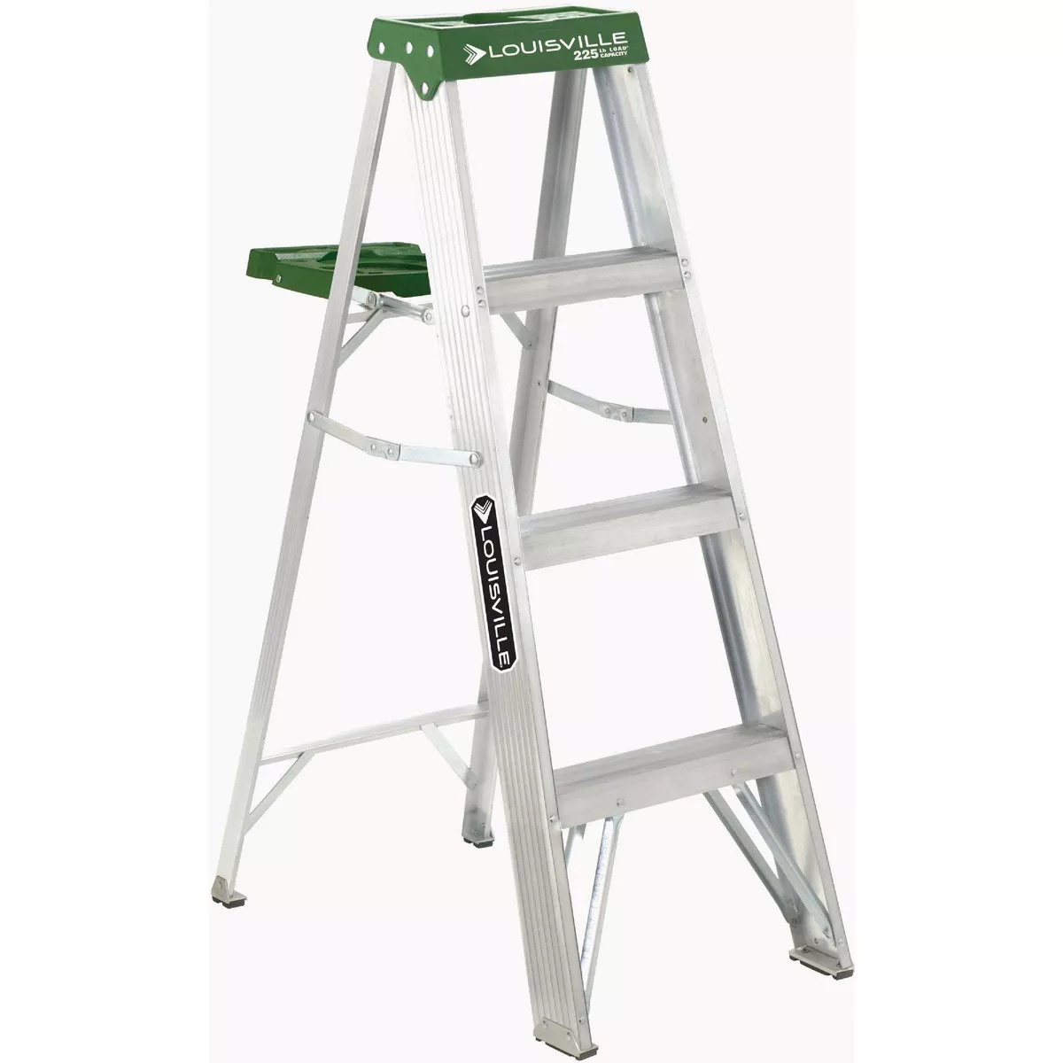 Louisville Ladder 4' Aluminum Step Ladder, Type II, 225 Lb.
