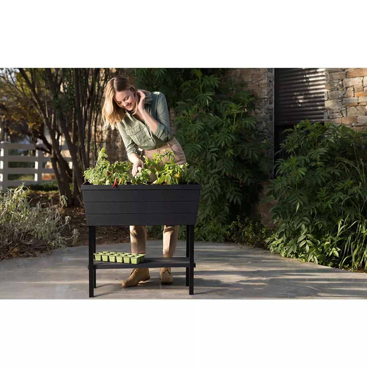Keter Urban Bloomer 12.8 Gal. Raised Garden Bed, Graphite - photo 3