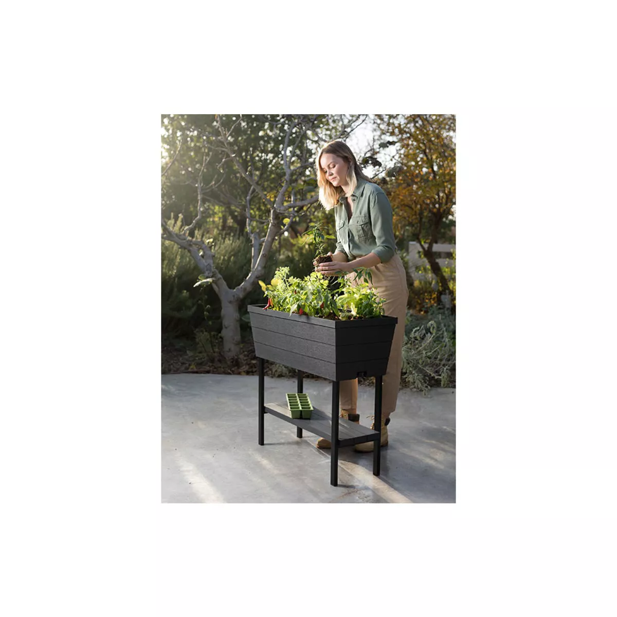Keter Urban Bloomer 12.8 Gal. Raised Garden Bed, Graphite - photo 5