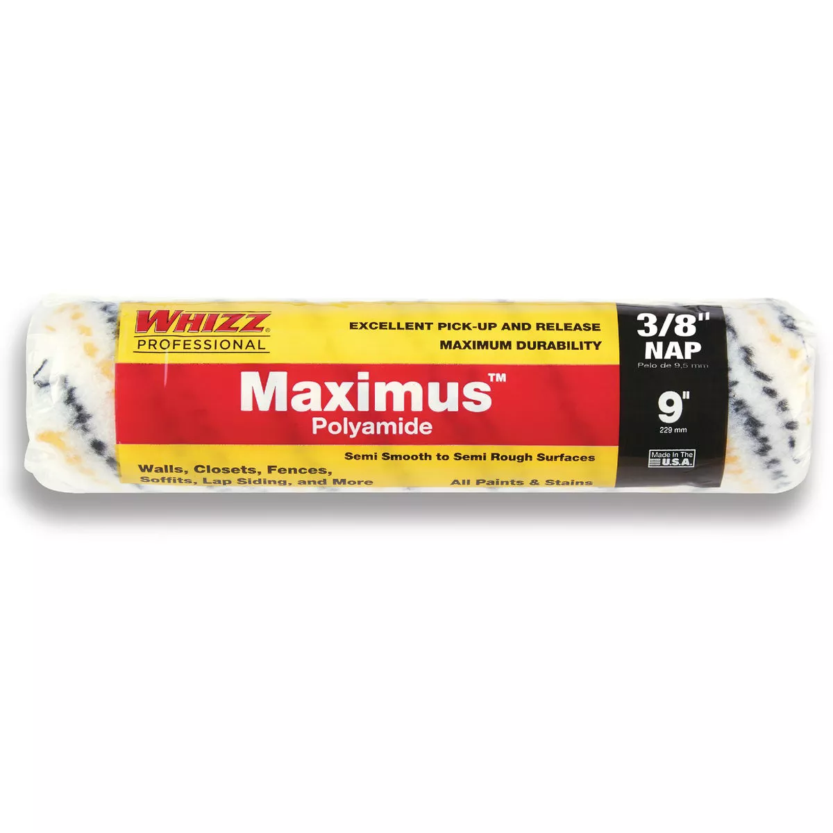 Whizz Maximus 9 In. x 3/8 In. Fabric Cage Roller Cover