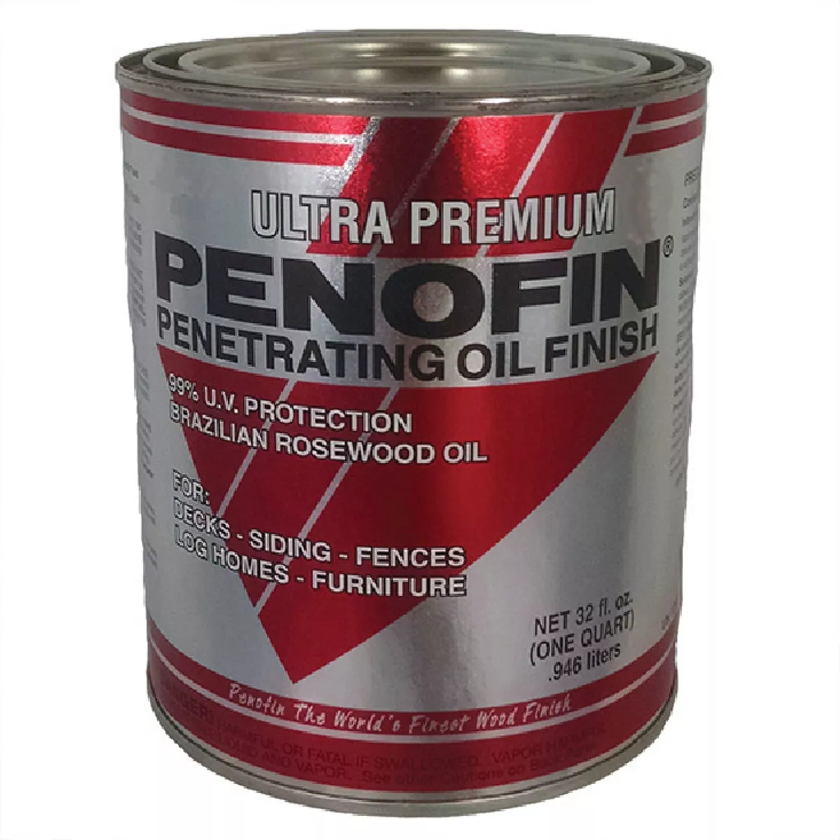 Penofin Red Label Ult Prem (One Coat) Redwood Exterior Stain, 1 Qt., 328-864