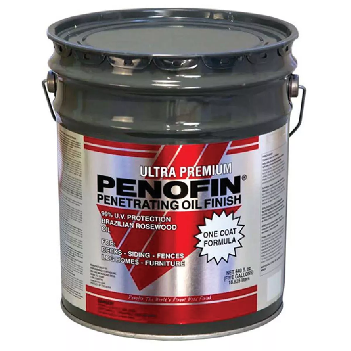 Penofin Red Label Ult Prem (One Coat) Chestnut Exterior Stain, 5 Gal., 329-045