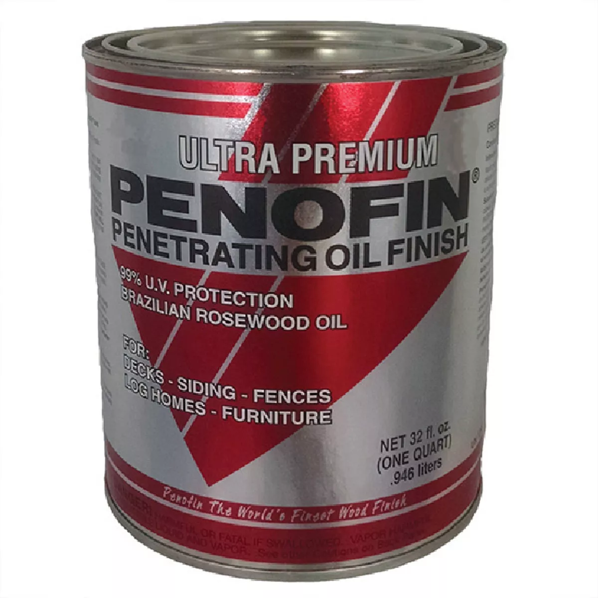 Penofin Red Label Ult Premium (One Coat) Clear Exterior Stain, 1 Qt., 328-805