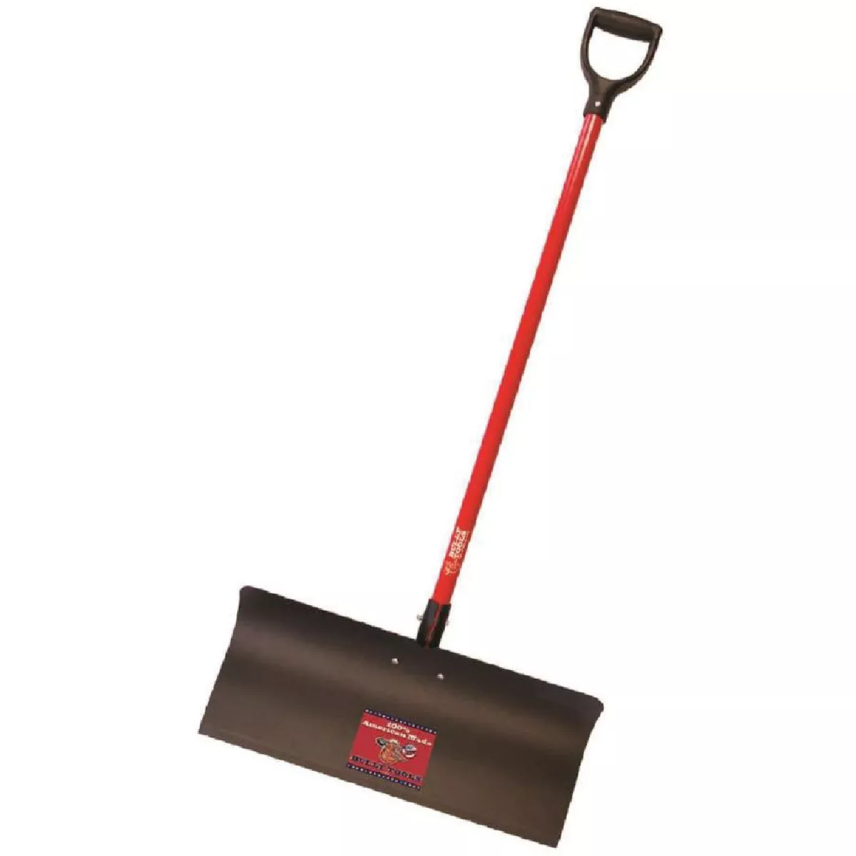 Bully Tools 24 In. Steel Snow Pusher With 47 In. Fiberglass D-Grip Handle