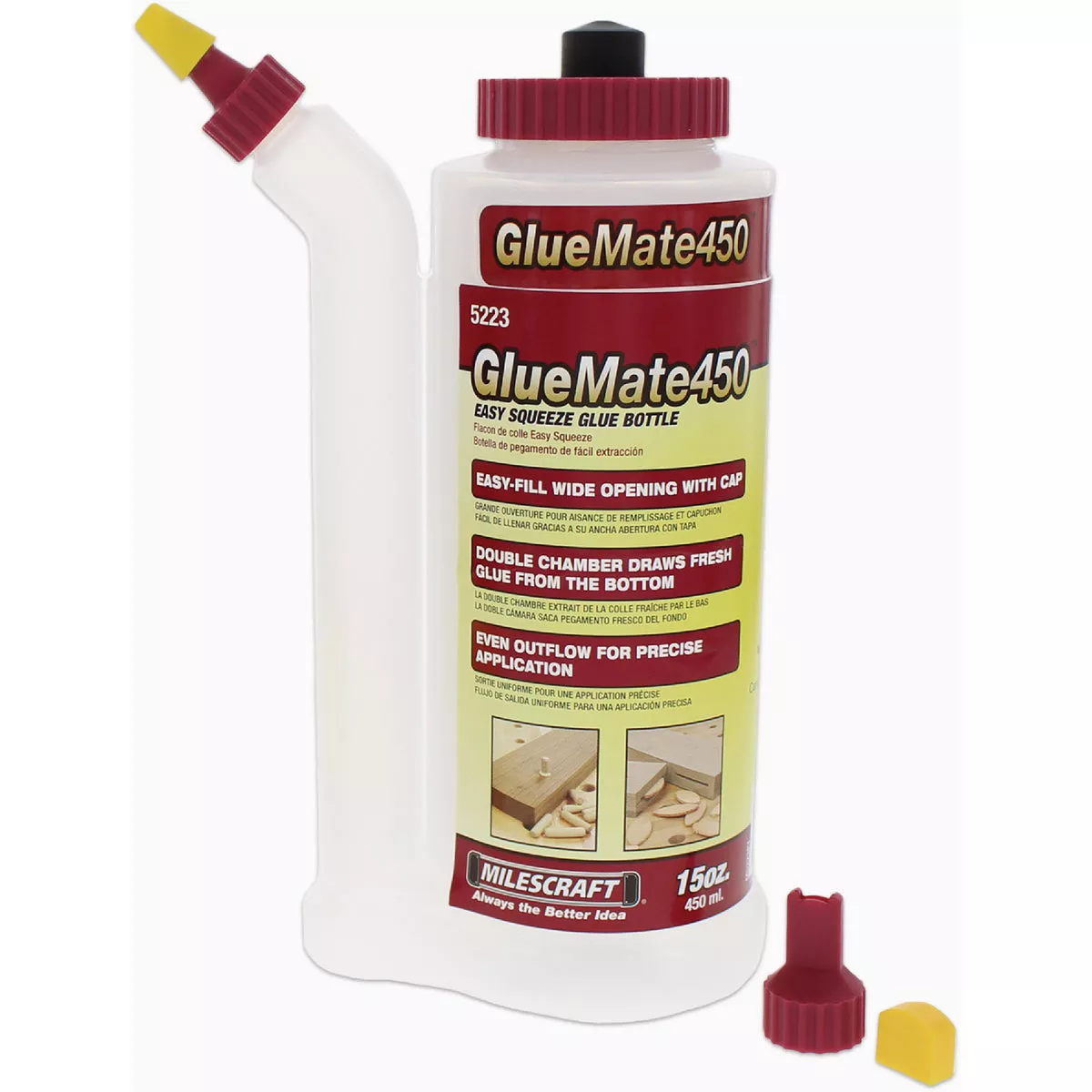 Milescraft GlueMate 15 Oz. Precision Wood Glue Bottle