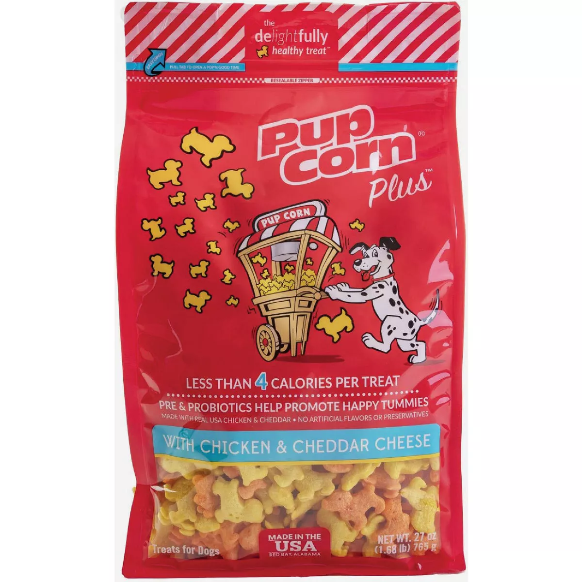 PupCorn Olus Chicken & Cheddar Cheese Dog Treat. 27 Oz.