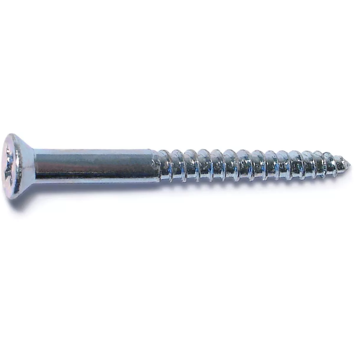 Midwest Fastener #6 x 1-1/2 In. Zinc Plated Steel Phillips Flat Head Wood Screws (100 Ct.)